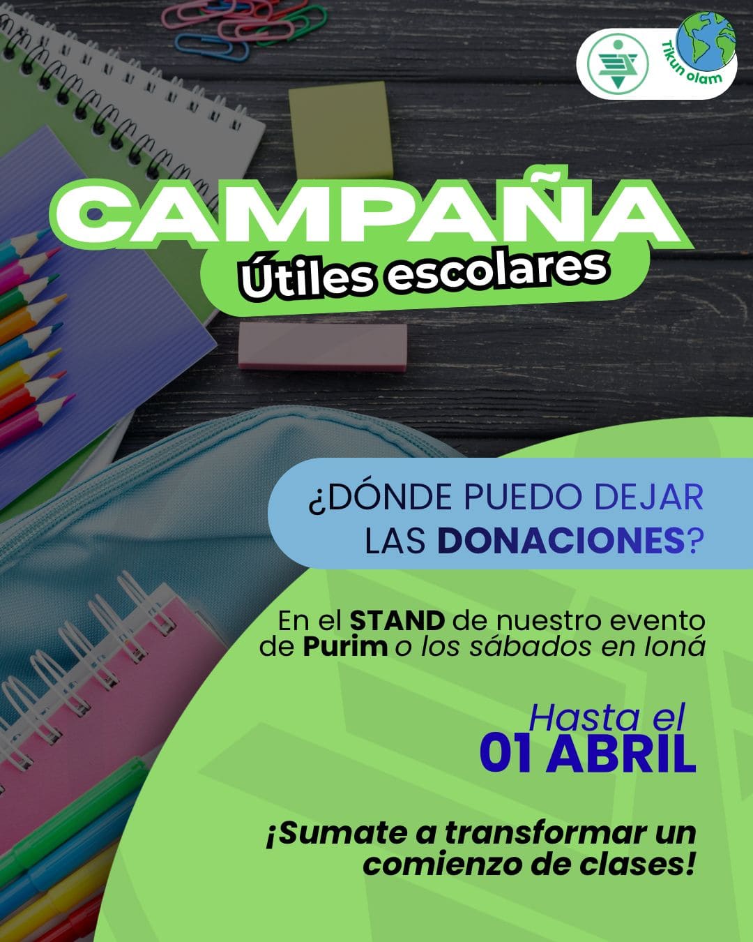 ¡Arranca nuestra CAMPAÑA DE ÚTILES ESCOLARES!• ✏️